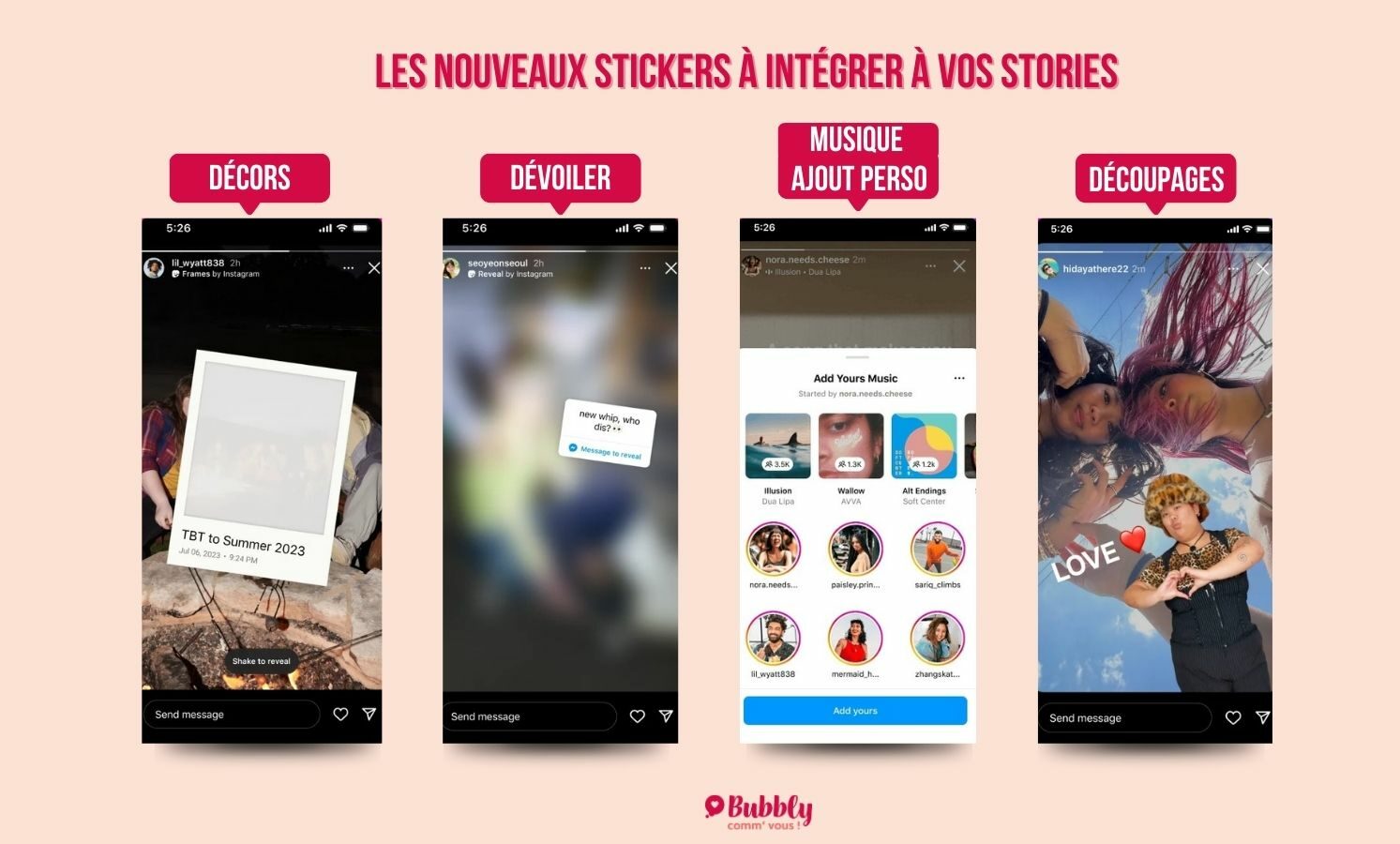 nouveaux stickers instagram